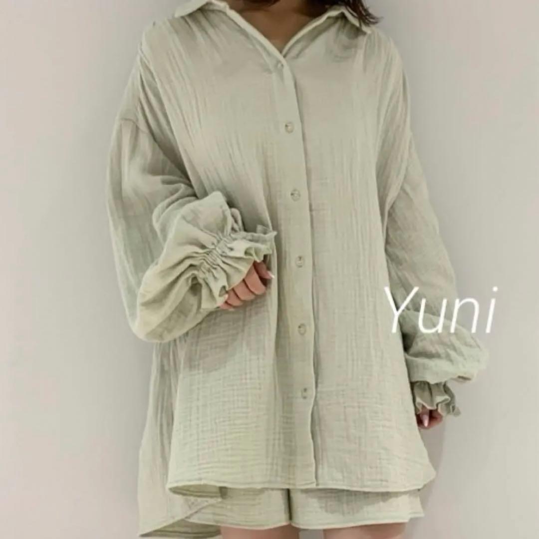 専用♡正規品♡ガーゼ上下セット♡グリーン