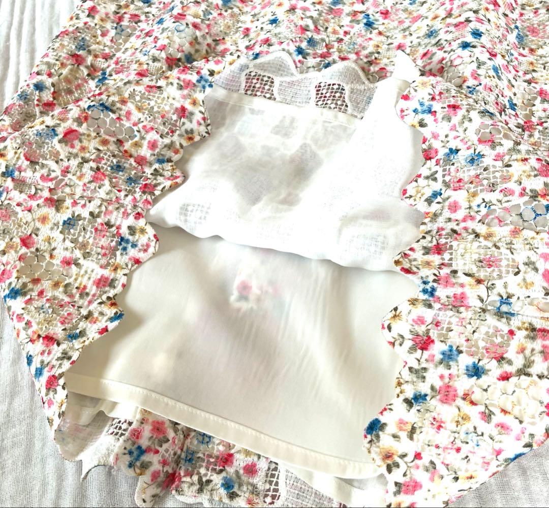 GRACE CONTINENTAL 花柄 総レース ワンピース タイト 38