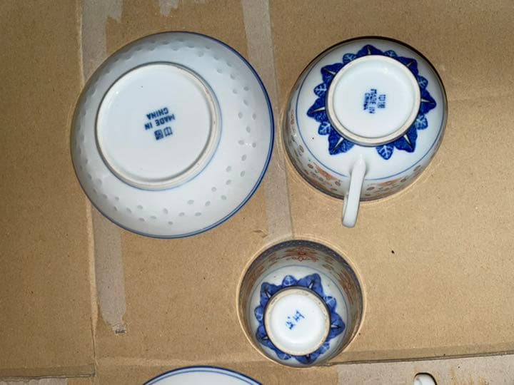 玩玉　中国　カップ　ソーサー　湯呑み　茶器　景徳鎮
