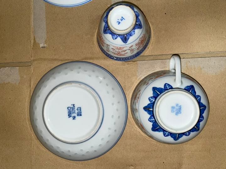 玩玉　中国　カップ　ソーサー　湯呑み　茶器　景徳鎮