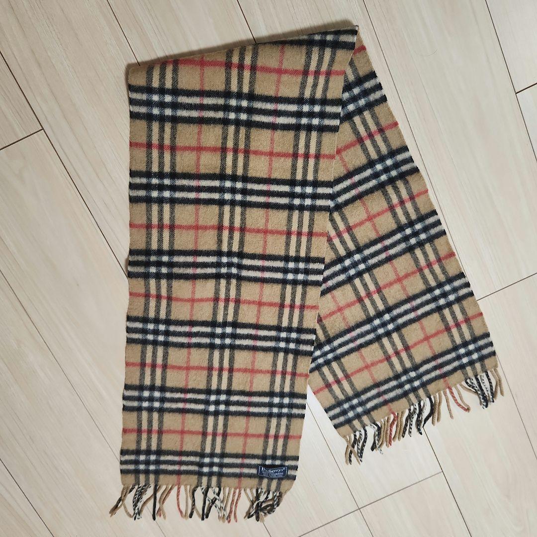 Burberrys London カシミヤ100% チェック柄マフラー