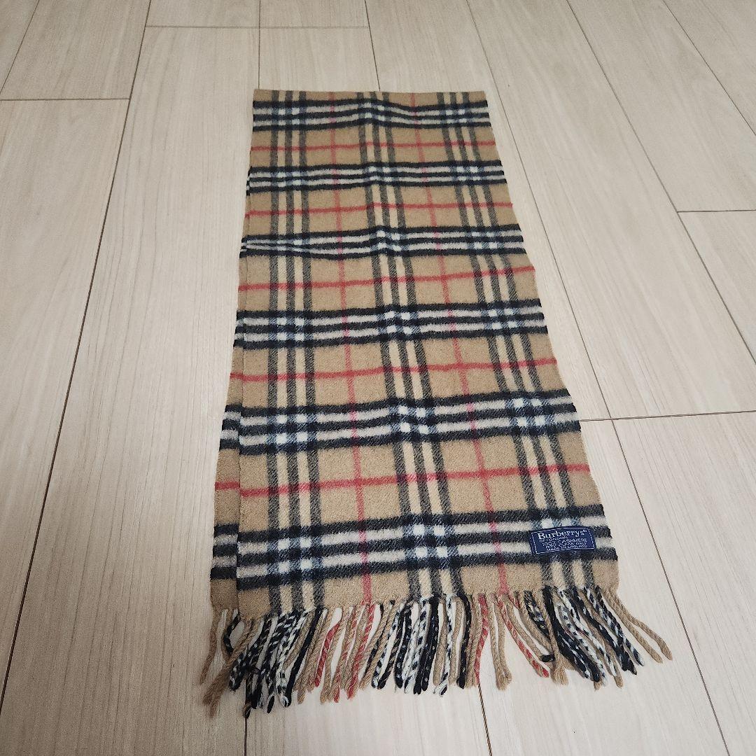 Burberrys London カシミヤ100% チェック柄マフラー