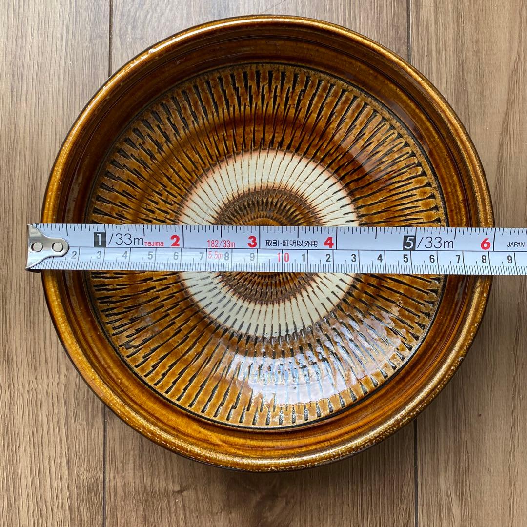【未使用】 小鹿田焼 飛び鉋 中皿 6寸 2枚 セット