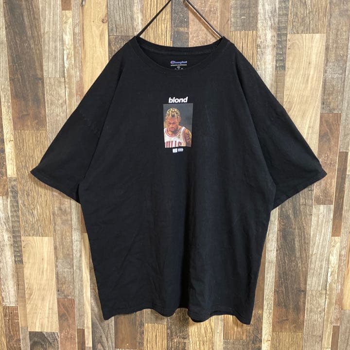 チャンピオン NBA バスケ デニス・ロッドマン Tシャツ USA古着 半袖 黒