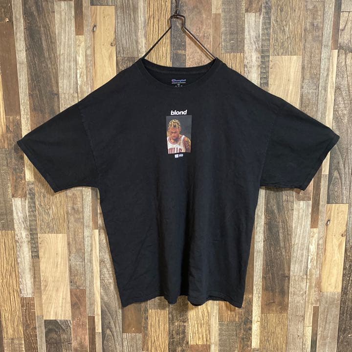 チャンピオン NBA バスケ デニス・ロッドマン Tシャツ USA古着 半袖 黒