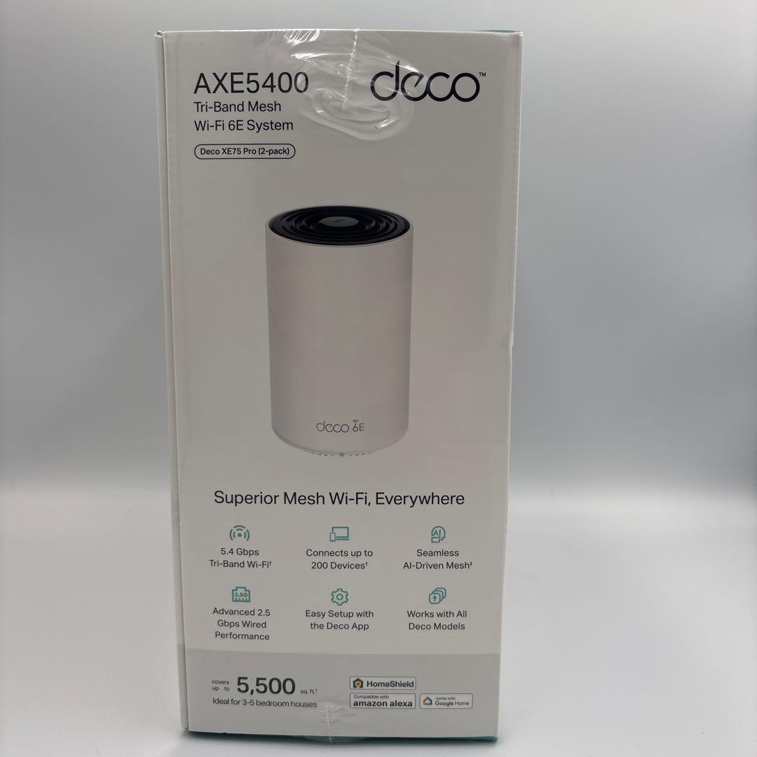 TP-Link Deco XE75 AXE5400 Wi-Fi 6E 2パック