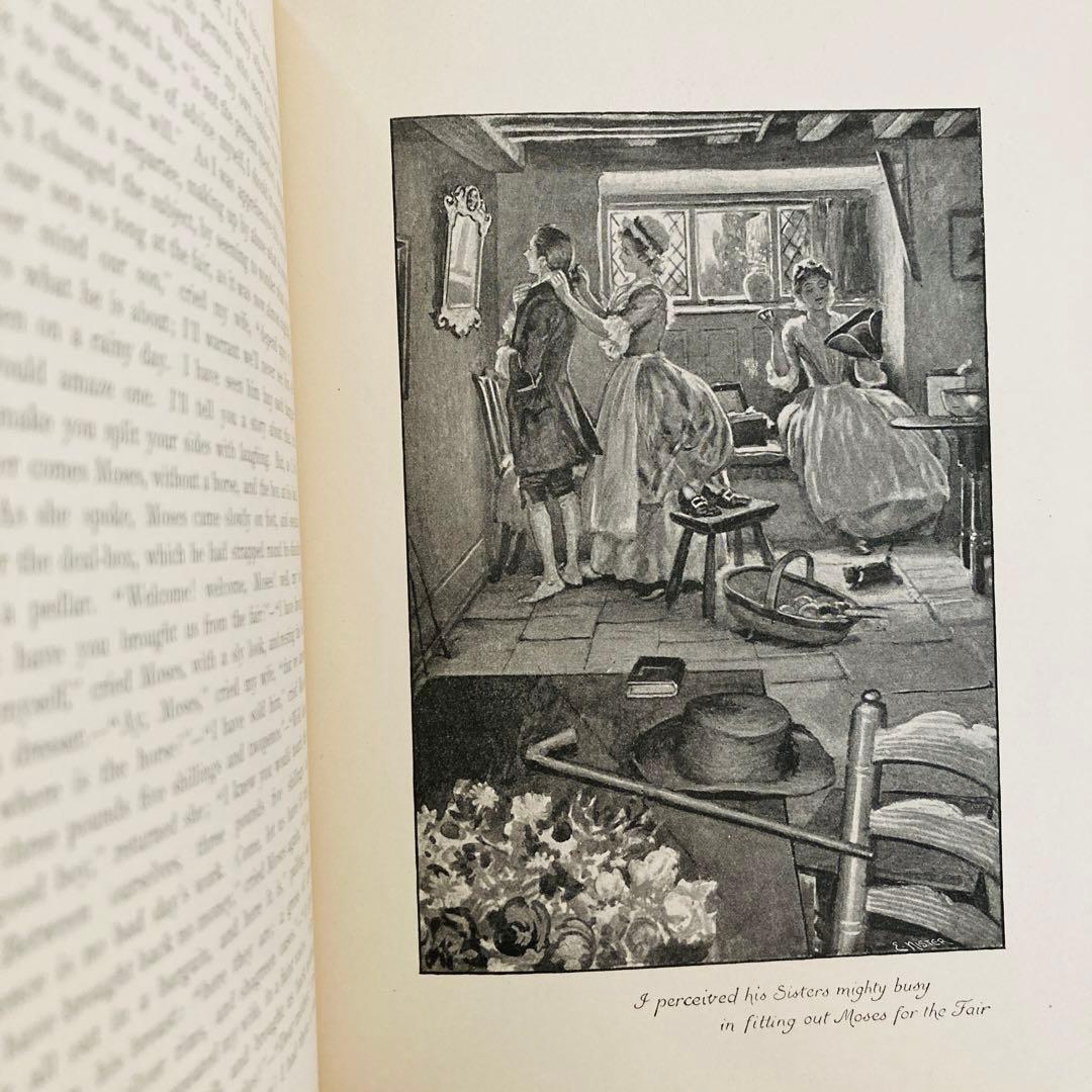 洋書古書　美しいアンティークブック　The Vicar of Wakefield