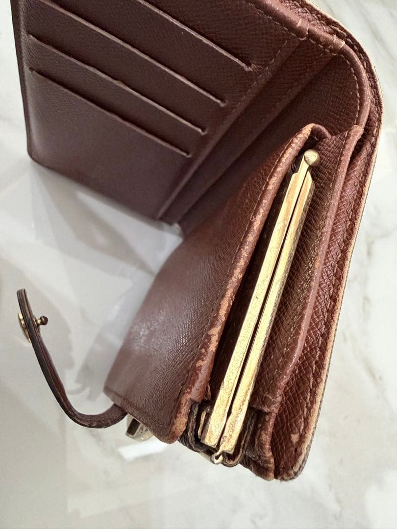 ルイヴィトン ポルトフォイユ　ヴィエノワ　がま口　二つ折り財布
