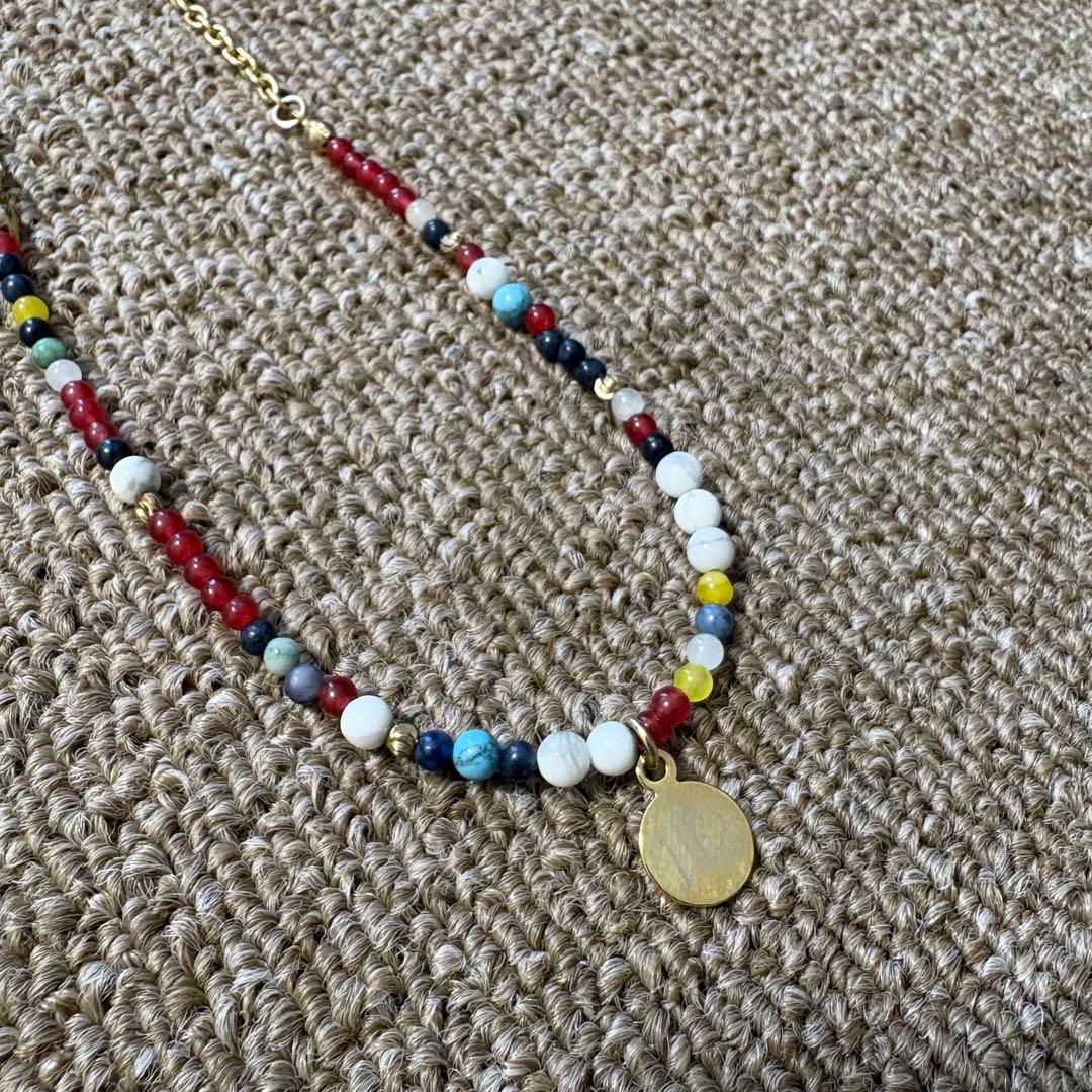 アクセサリー huberstore Natural Stone Beads Neckless