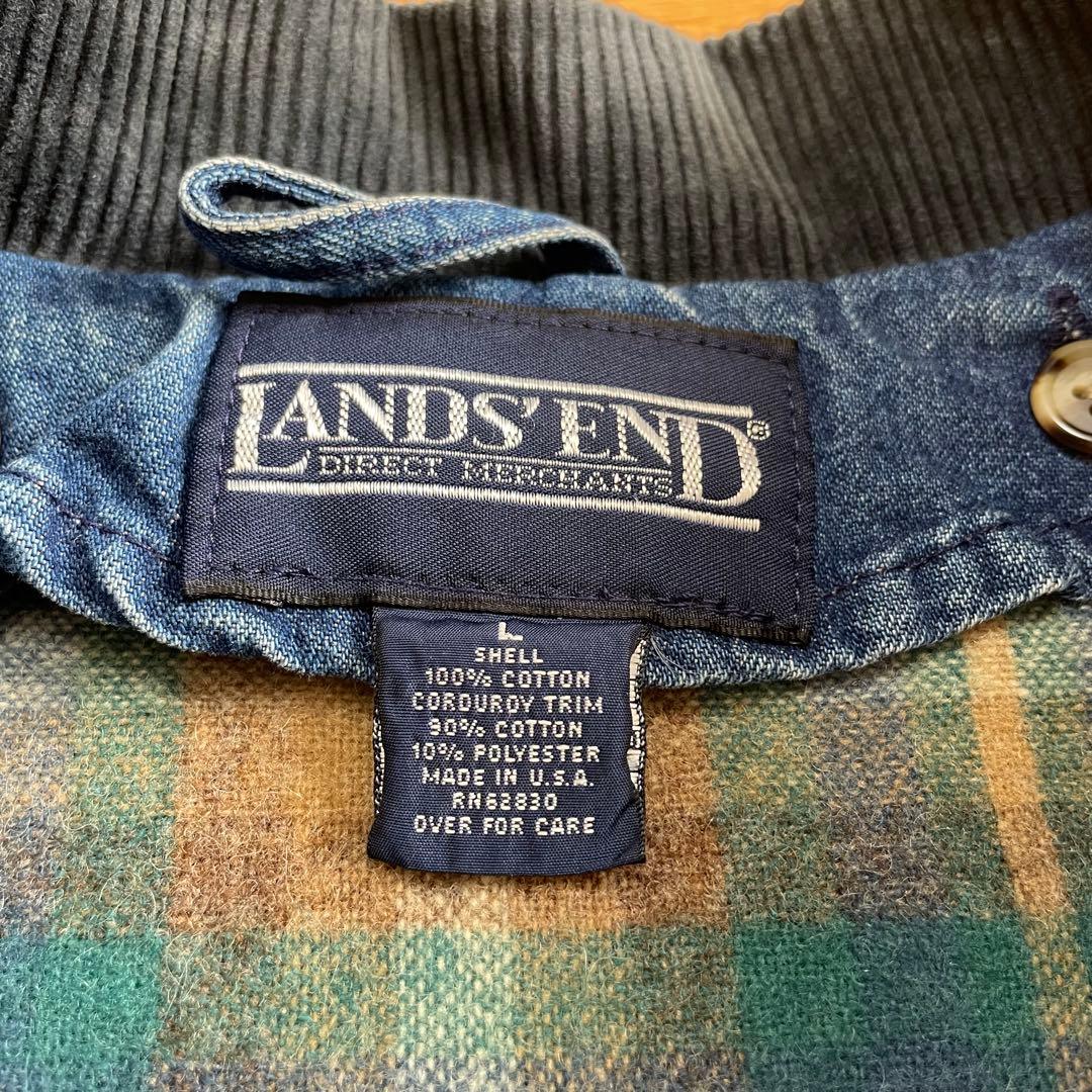 90s LANDS END デニム ハンティングジャケット ビンテージ USA製