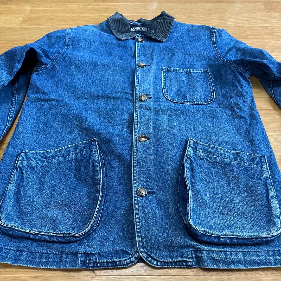 90s LANDS END デニム ハンティングジャケット ビンテージ USA製