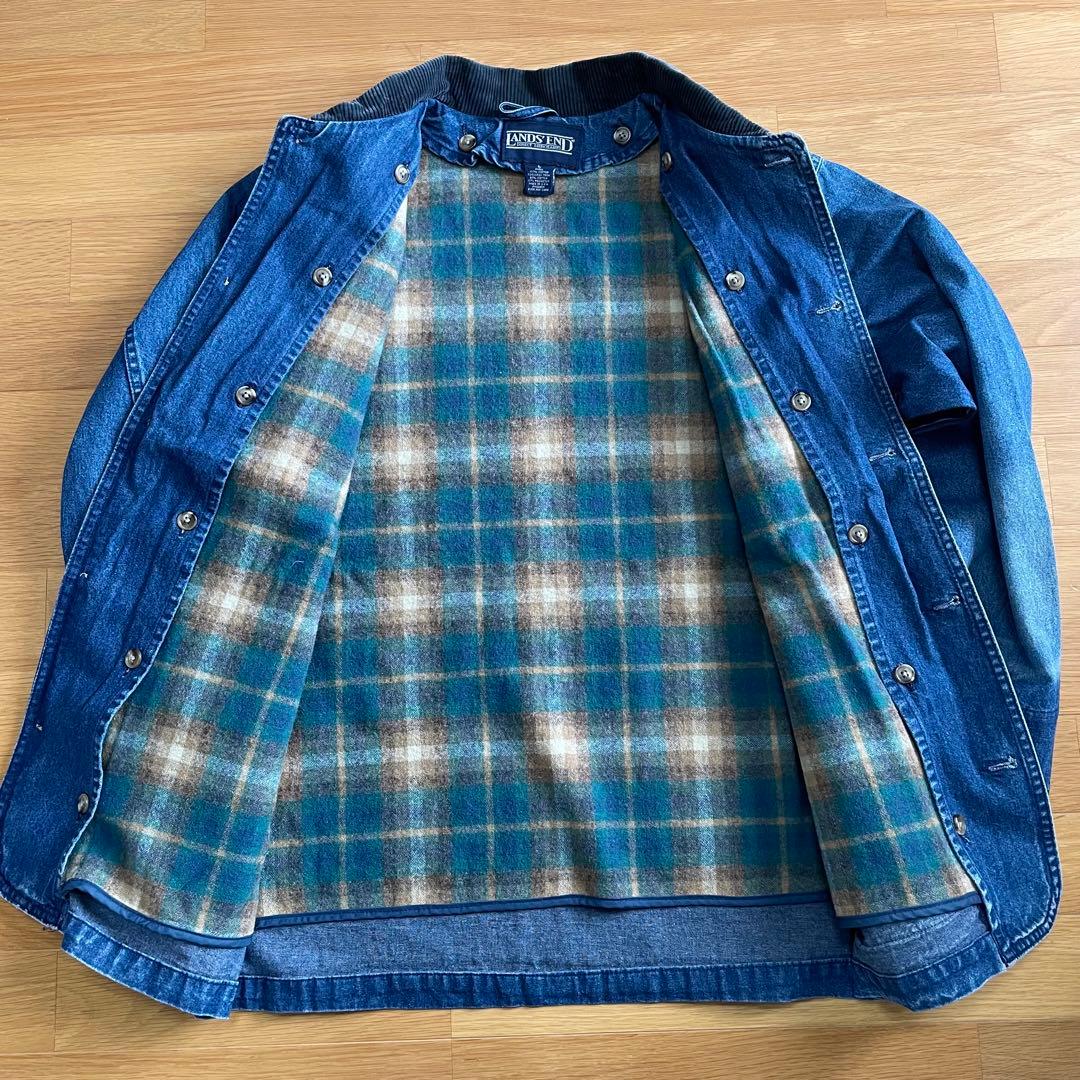 90s LANDS END デニム ハンティングジャケット ビンテージ USA製