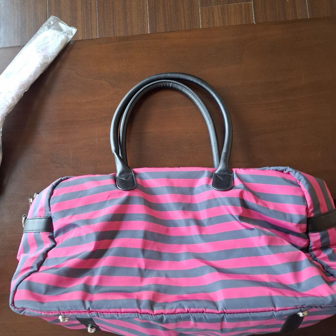LANVIN SPORT ゴルフ　ボストンバッグ ピンクグレー+シューズ袋