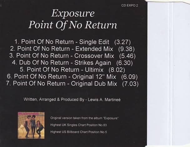 Expose　Point Of No Return　貴重リミックス集 CD