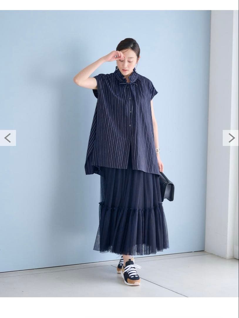 ◯専用◯完売NEMIKAネミカネイビーチュールスカート◯レリアン