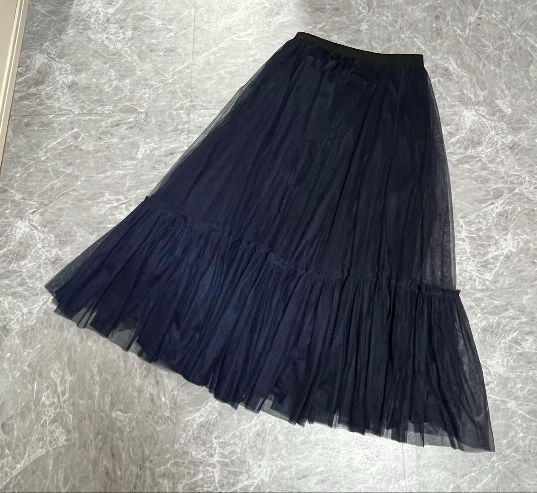 ◯専用◯完売NEMIKAネミカネイビーチュールスカート◯レリアン