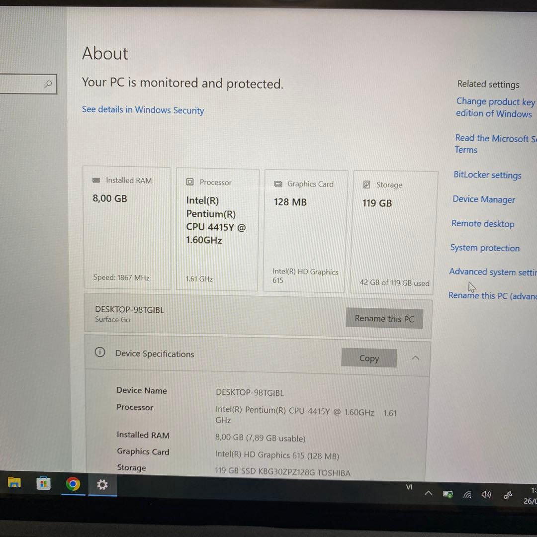 Windowsタブレット本体 Microsoft Surface Go 1825