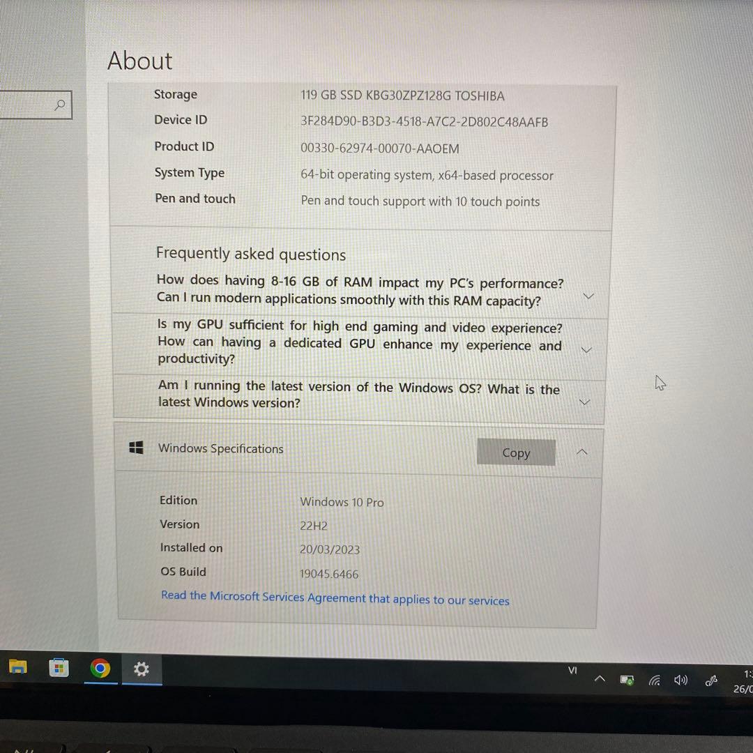 Windowsタブレット本体 Microsoft Surface Go 1825