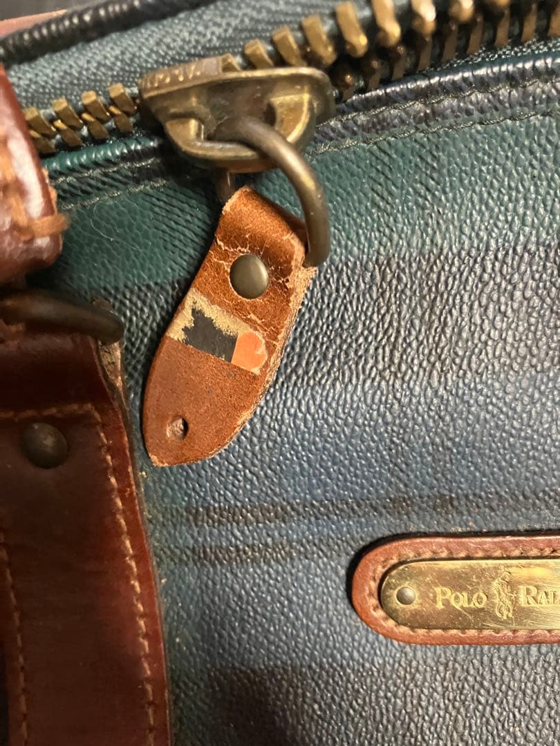 POLO RALPH LAURENのブラックウォッチ柄ボストンバッグ　 中古