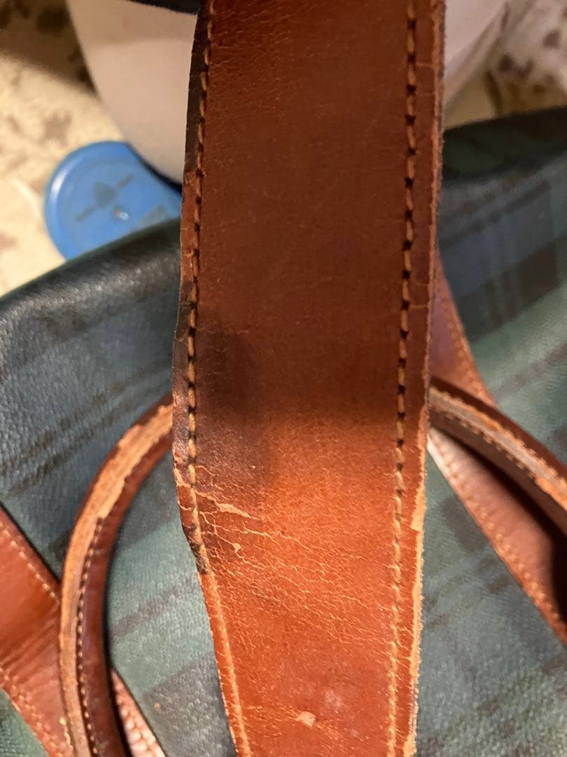 POLO RALPH LAURENのブラックウォッチ柄ボストンバッグ　 中古