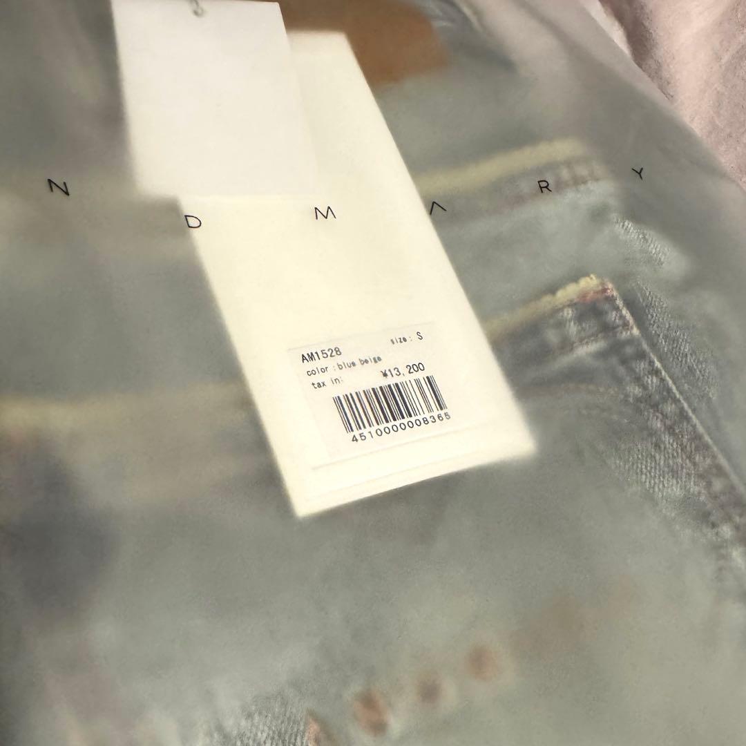 パンツ andmary Heart stitch denim blue beige S
