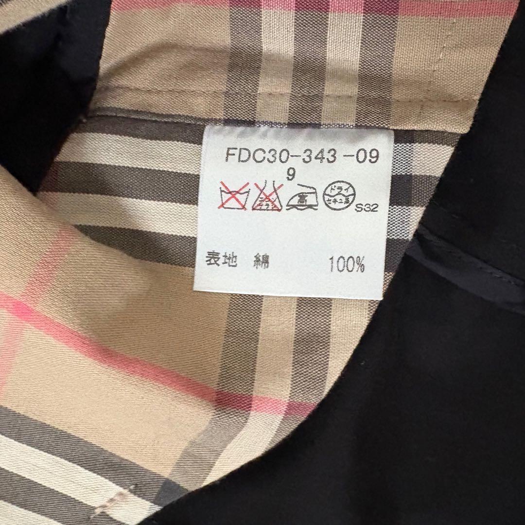 美品☆BURBERRY LONDON ノバチェック　ジャケット　ステンカラー　黒
