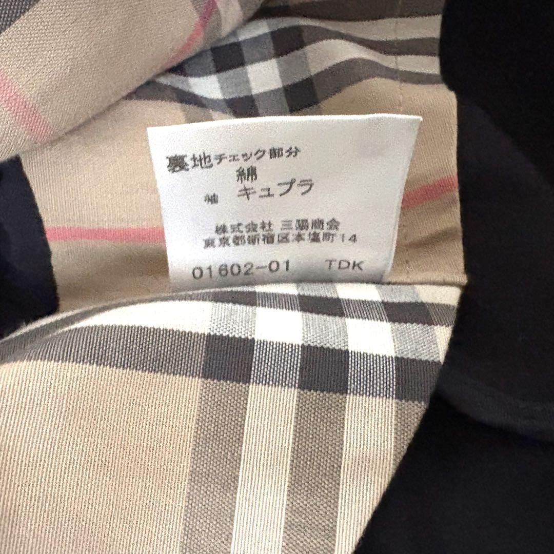 美品☆BURBERRY LONDON ノバチェック　ジャケット　ステンカラー　黒