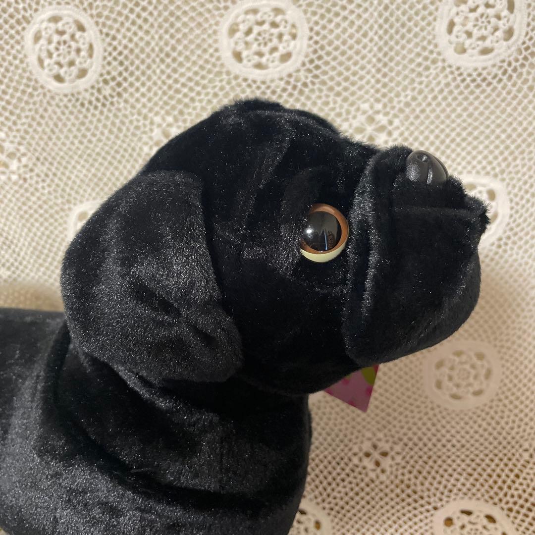 ブラックパグのぬいぐるみ　パグのぬいぐるみ　犬のぬいぐるみ　犬　イヌ　ドッグ