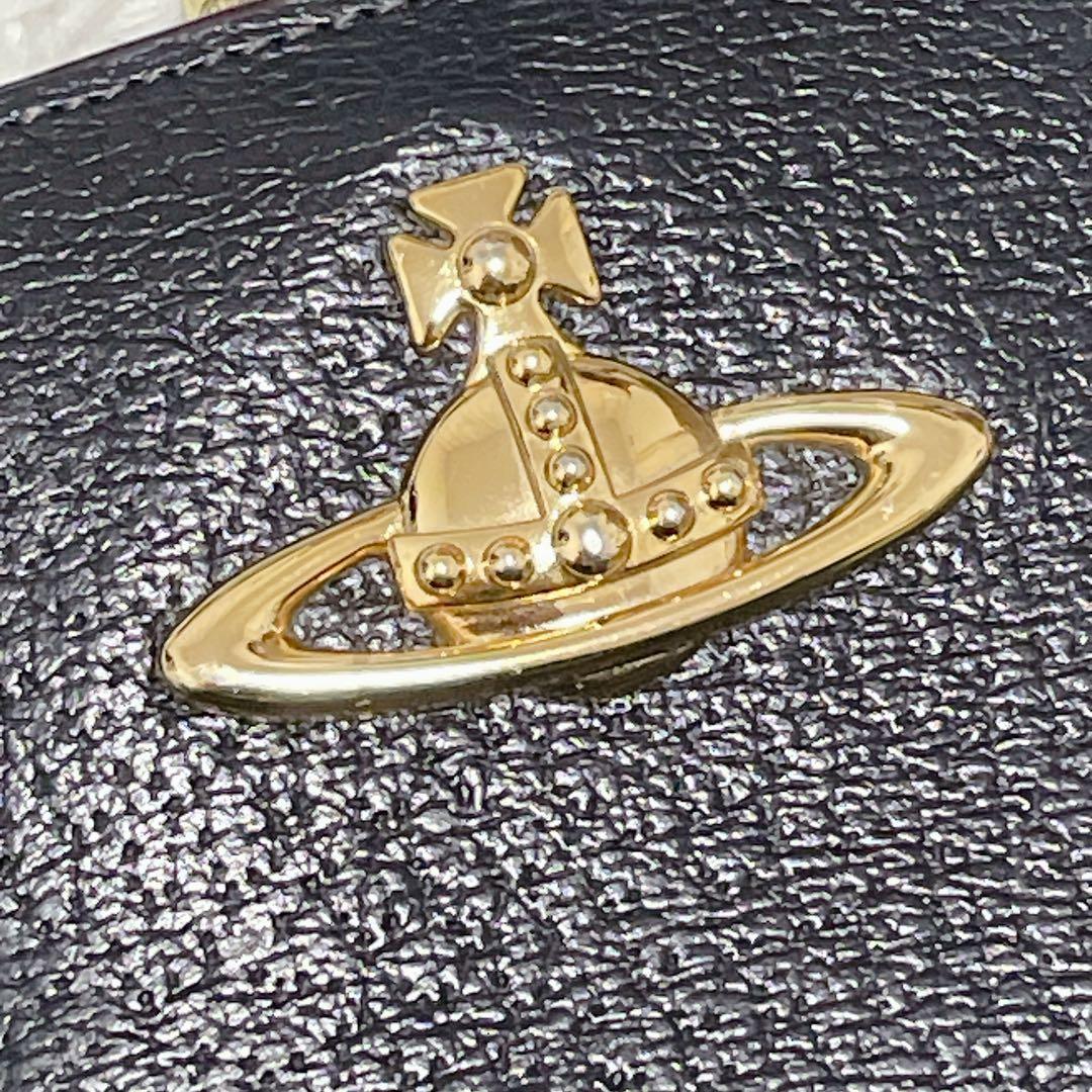 Vivienne Westwood 二つ折り財布 レザー がま口 黒 ブラック