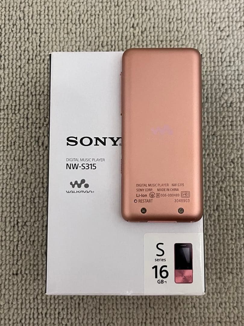 SONY ウォークマン Sシリーズ メモリータイプ NW-S315 ライトピンク