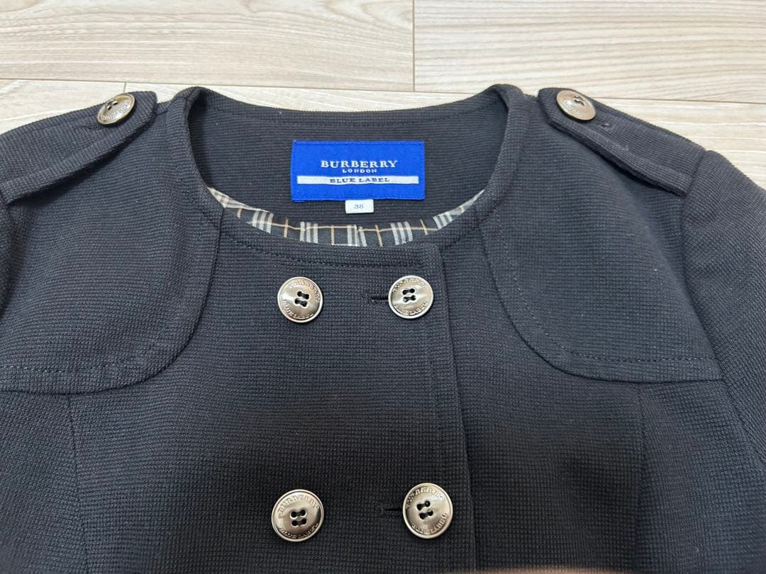 BURBERRY BLUE LABELブラック ダブルブレスト ジャケット