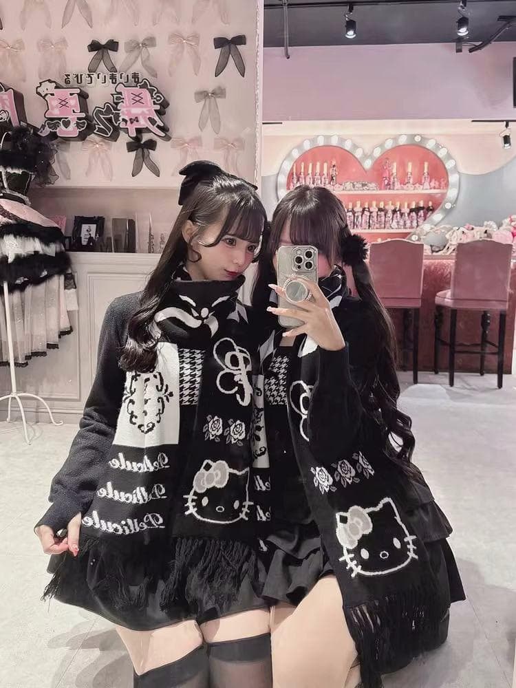 小物 PELLICULE HELLOKITTY hug knit muffler