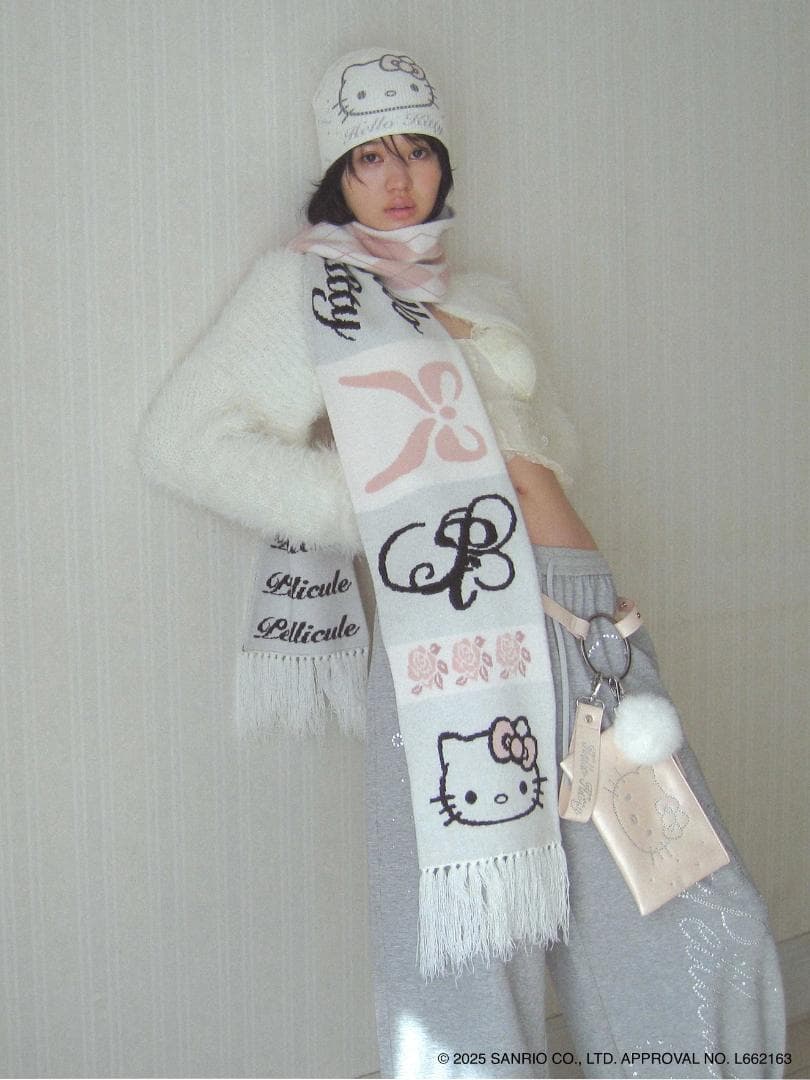 小物 PELLICULE HELLOKITTY hug knit muffler