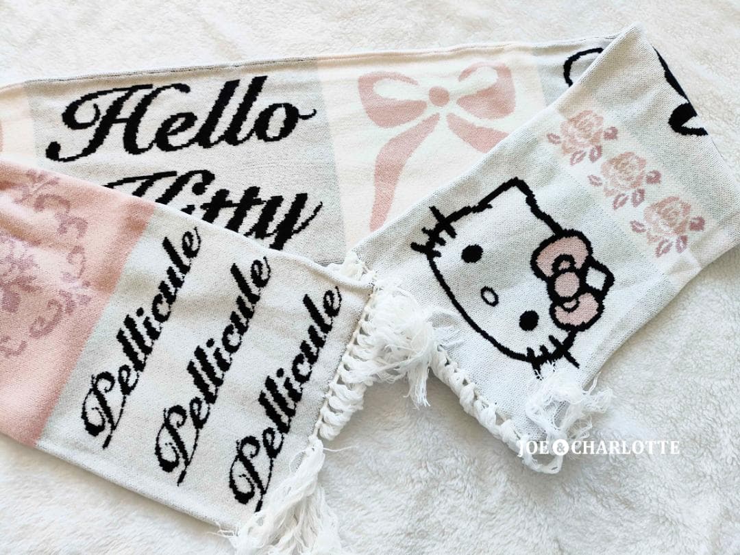 小物 PELLICULE HELLOKITTY hug knit muffler