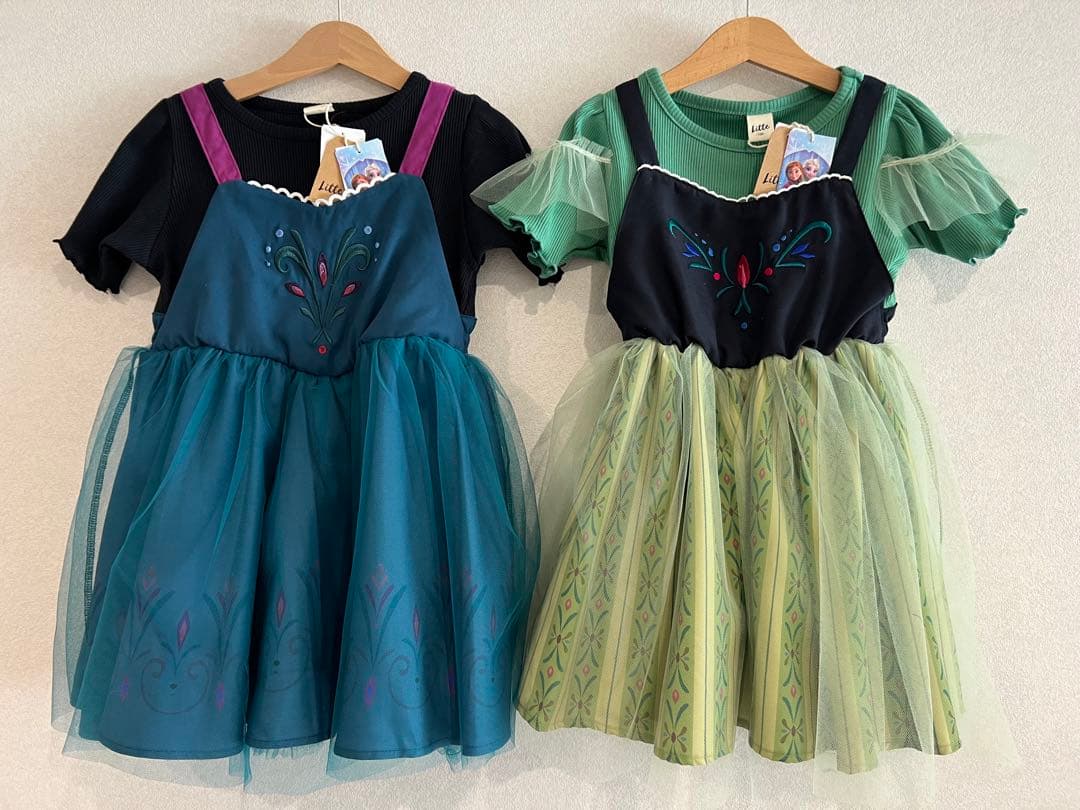 【新品タグ付き♡100㎝】アナ雪 Littcワンピースセット しまむら