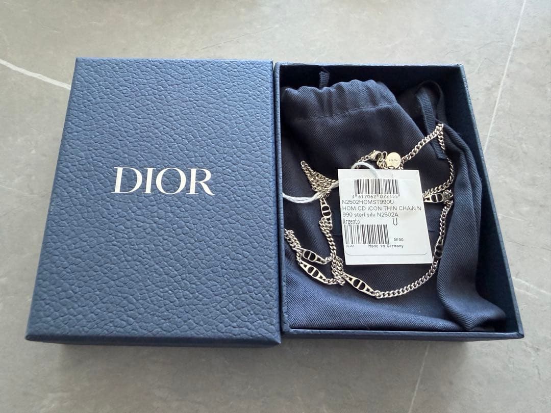 Dior CD アイコン　チェーンリンク ネックレス シルバー