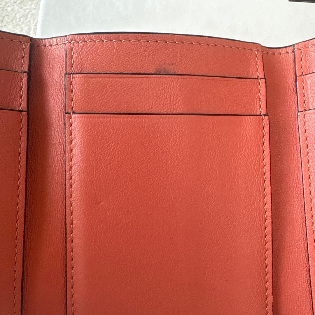 LOEWE トライフォールドウォレット　三つ折り財布　ライトオーツハニー