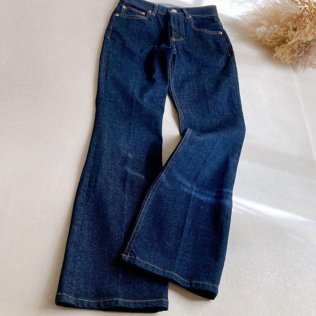 【美品】アルページュストーリー定価2.2万 ハイパワーストレッチセミフレアデニム