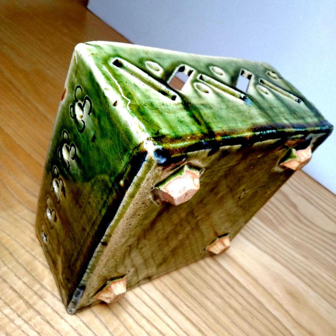 ☆ 玉置保夫 織部焼 菓子器