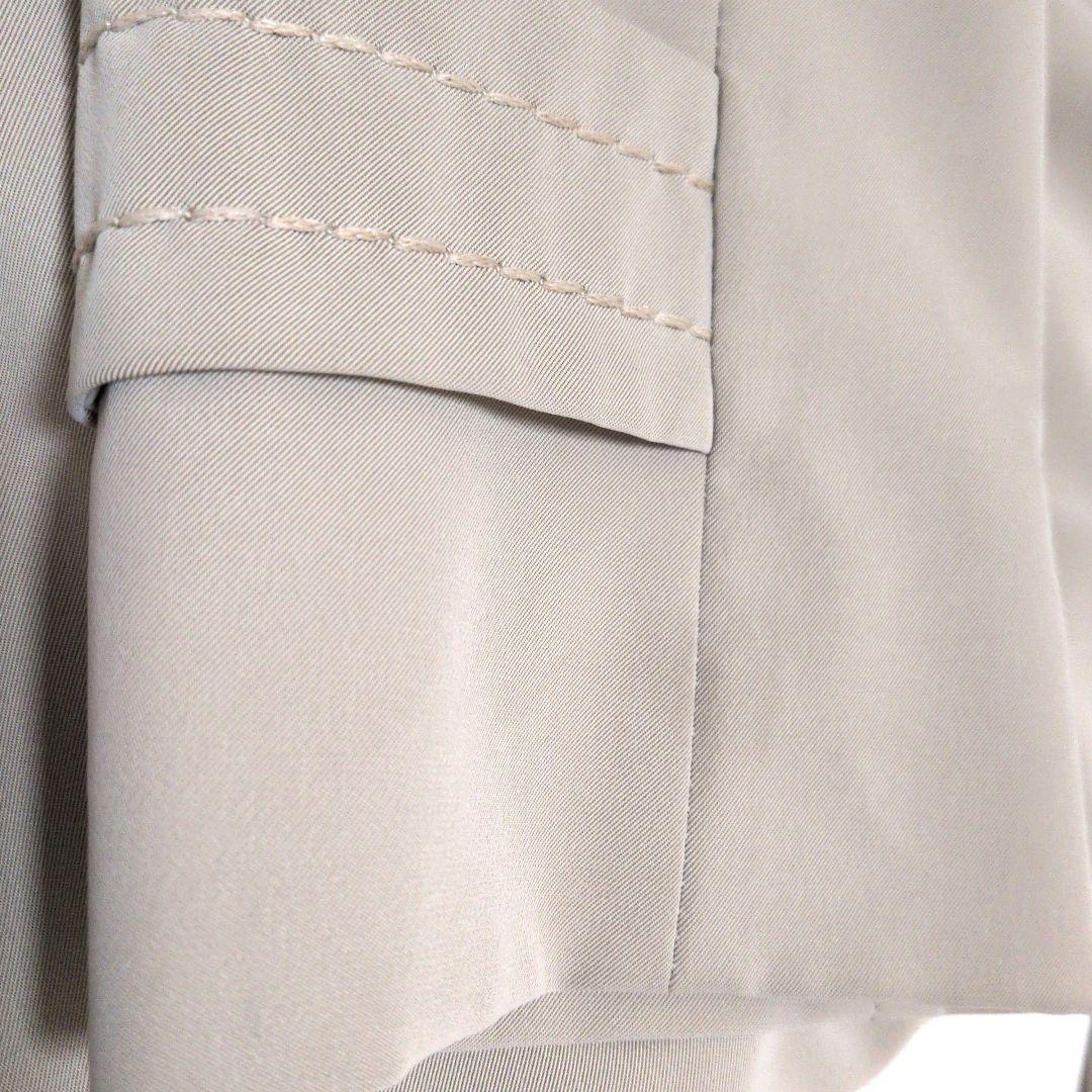 Max Mara マックスマーラ ショート丈 スプリングコート とろみ素材 ロゴ