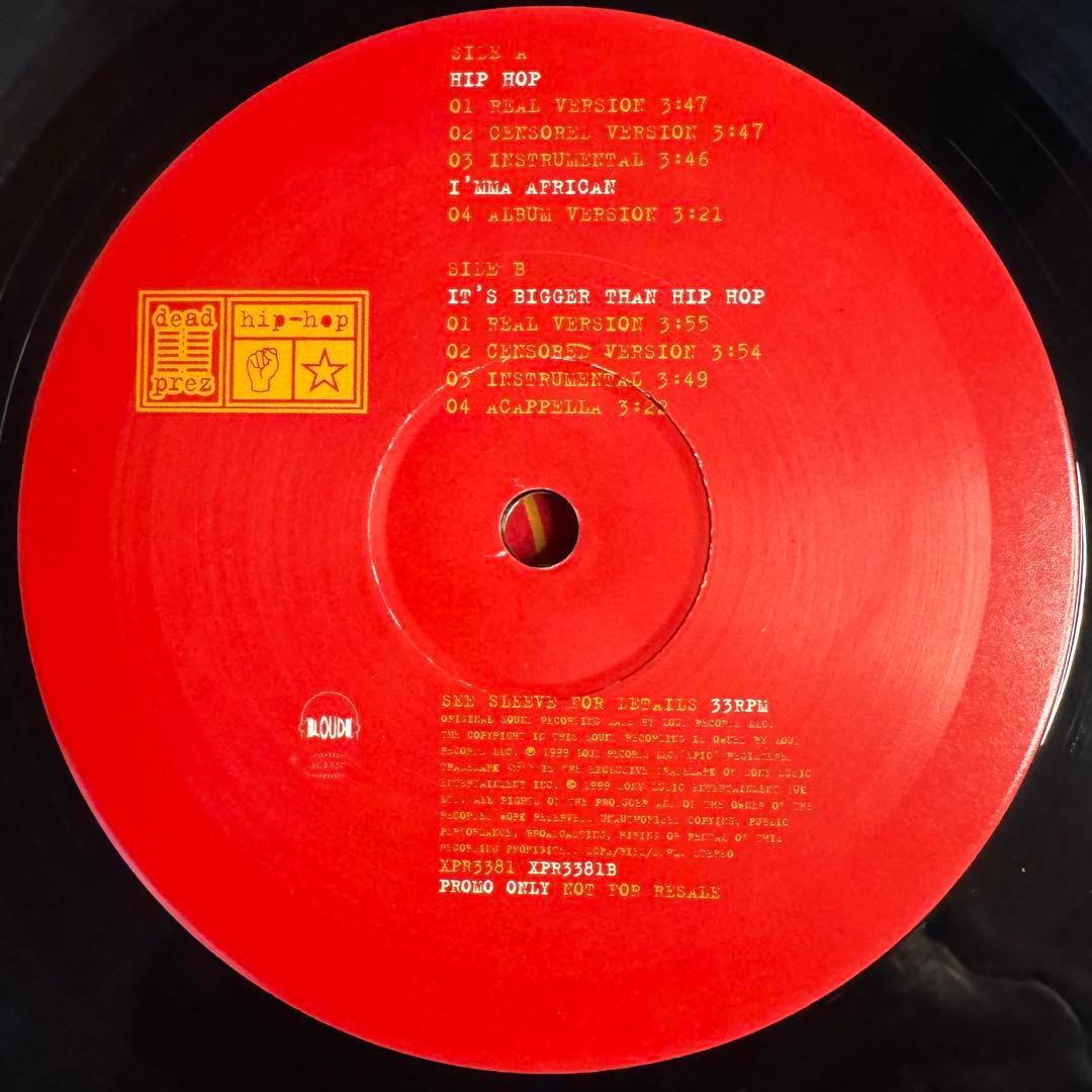 dead prez hip-hop PROMO盤　レコード