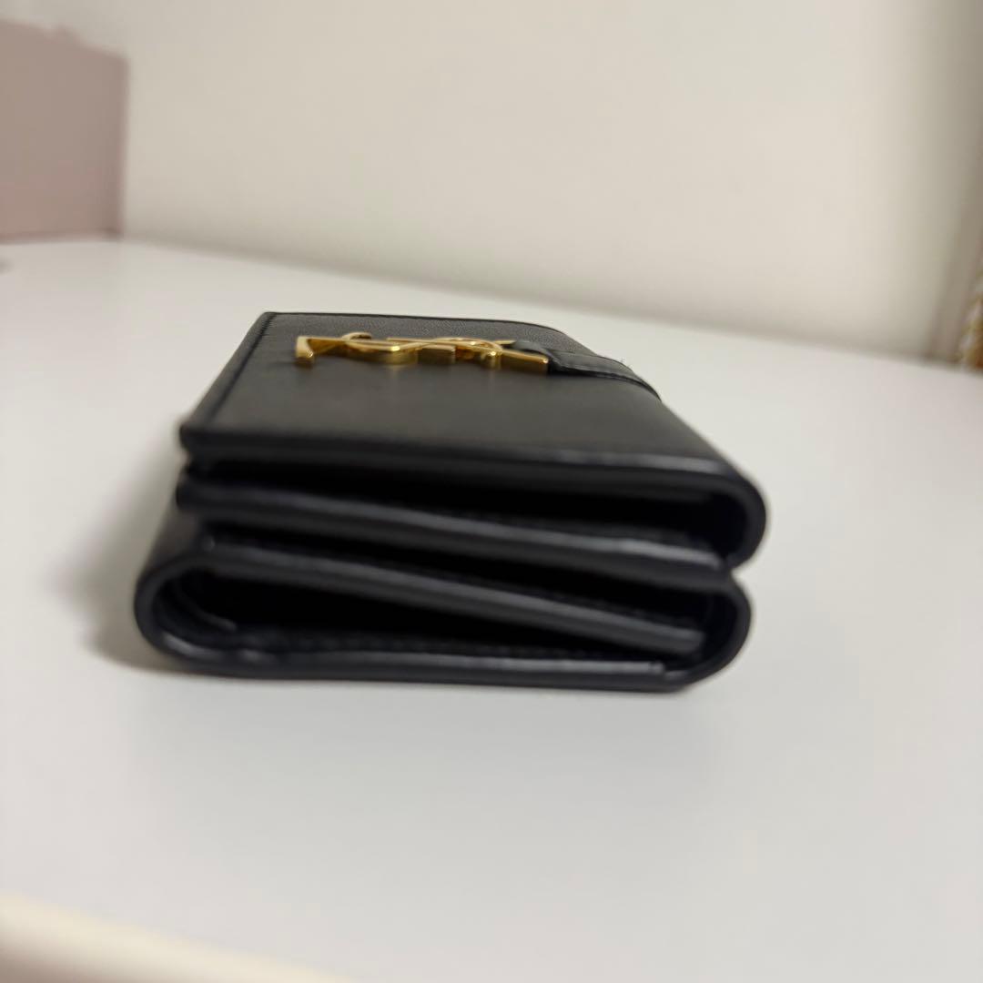 SAINT LAURENT YSLライン オリガミ タイニーウォレット　ブラック