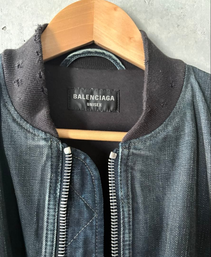 ジャケット・アウター balenciaga denim bomber jacket xs