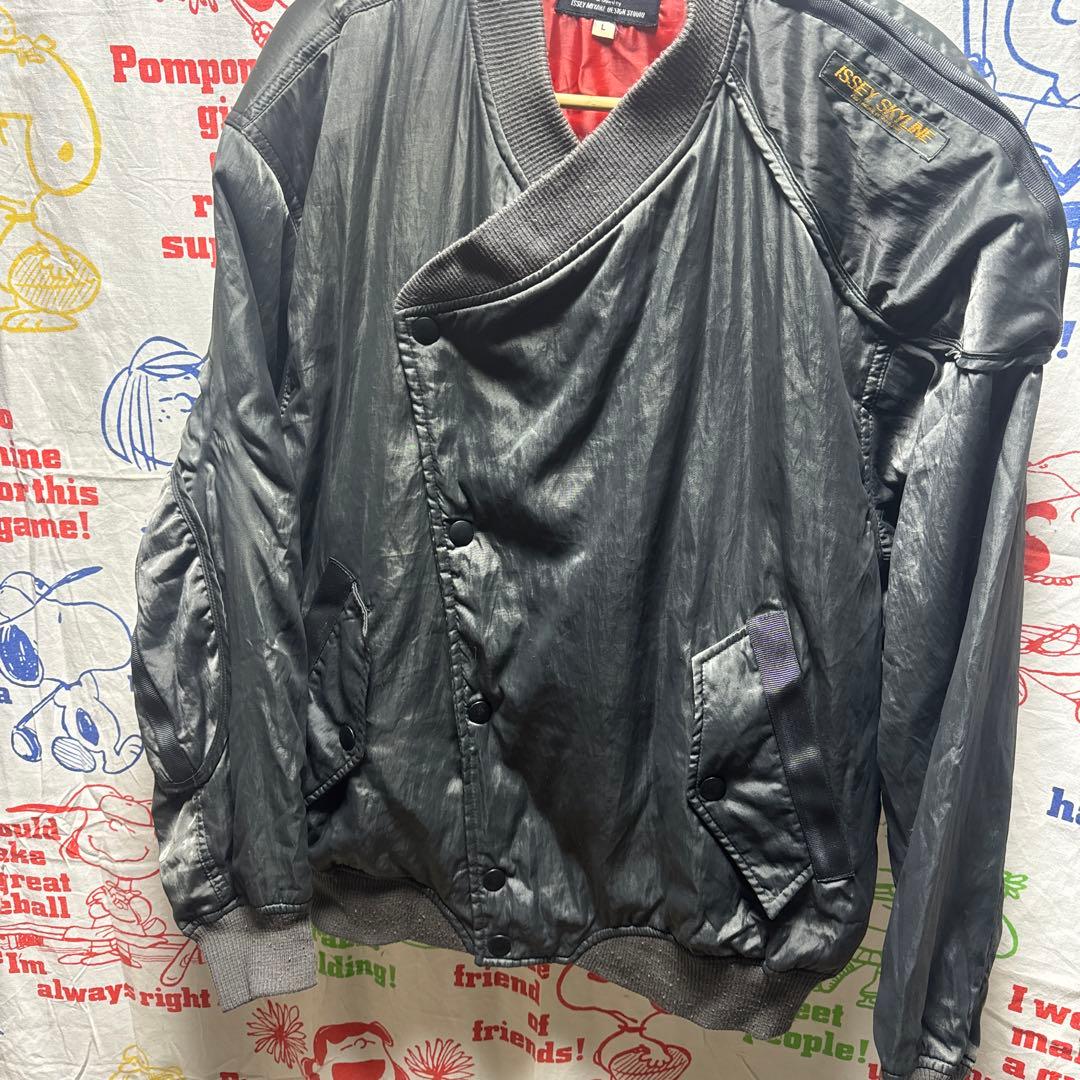 80s ISSEY SKYLINE イッセイミヤケ ボンバージャケット L