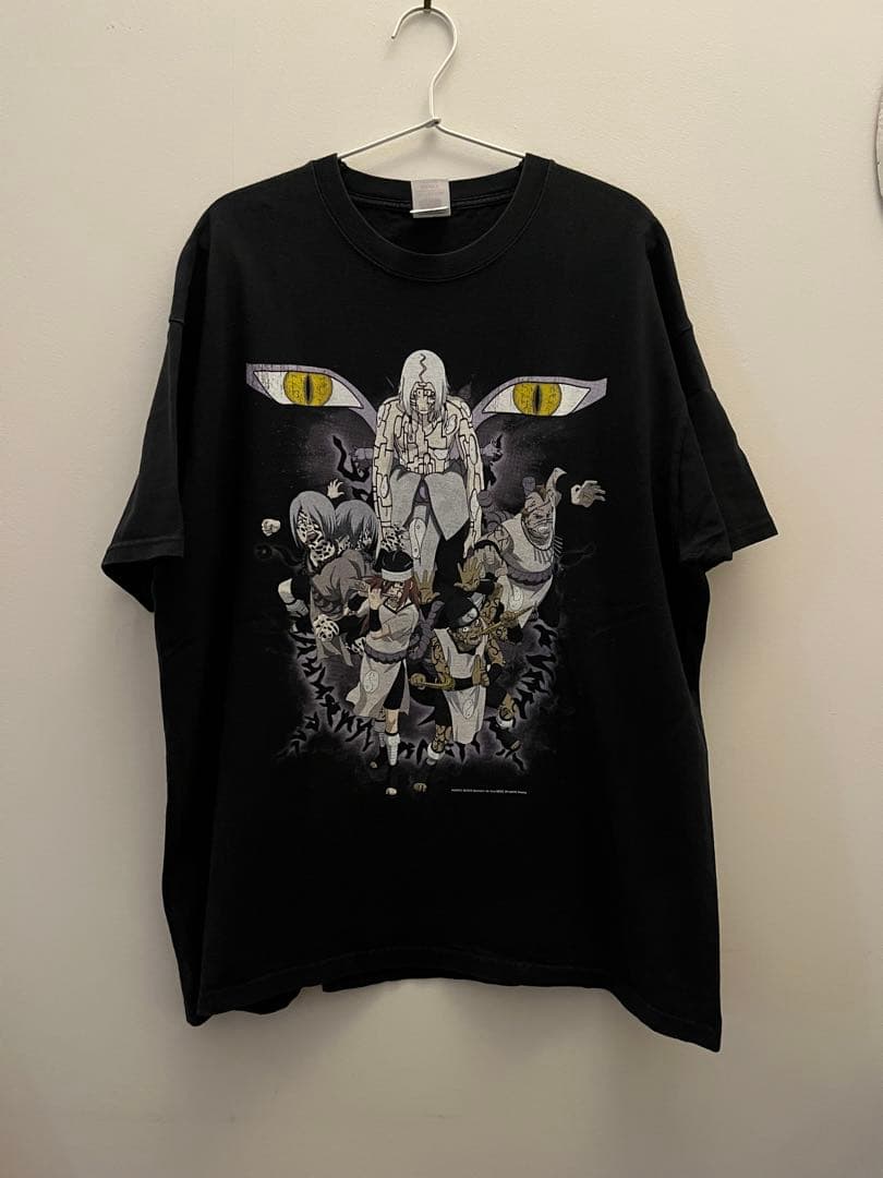激レア 00s NARUTO 君麻呂 音の四人衆 アニメ Tシャツ黒 XL