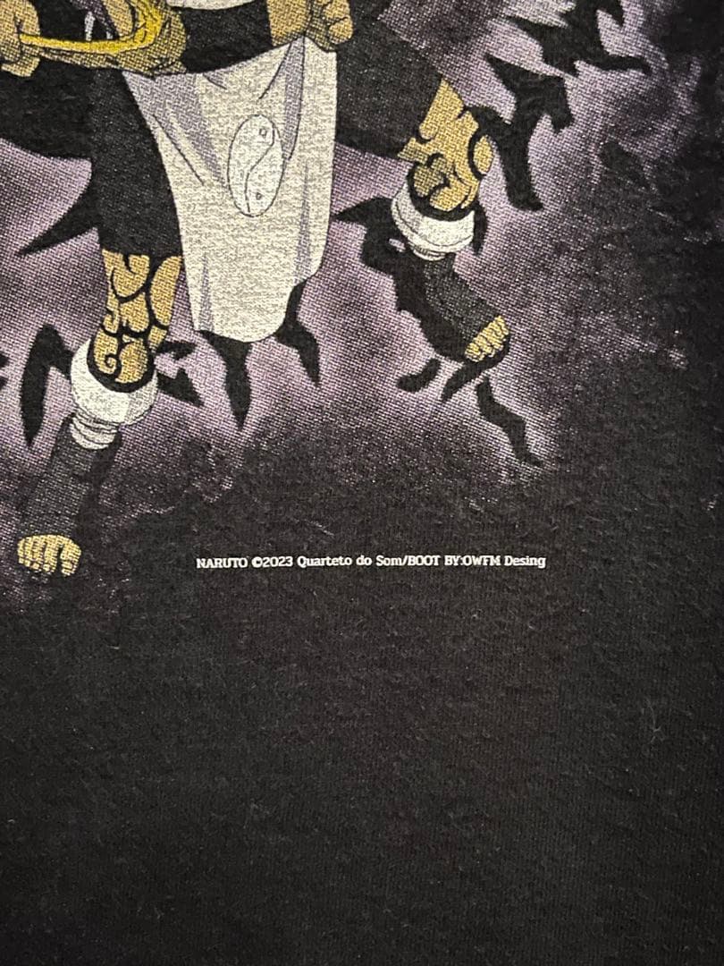激レア 00s NARUTO 君麻呂 音の四人衆 アニメ Tシャツ黒 XL