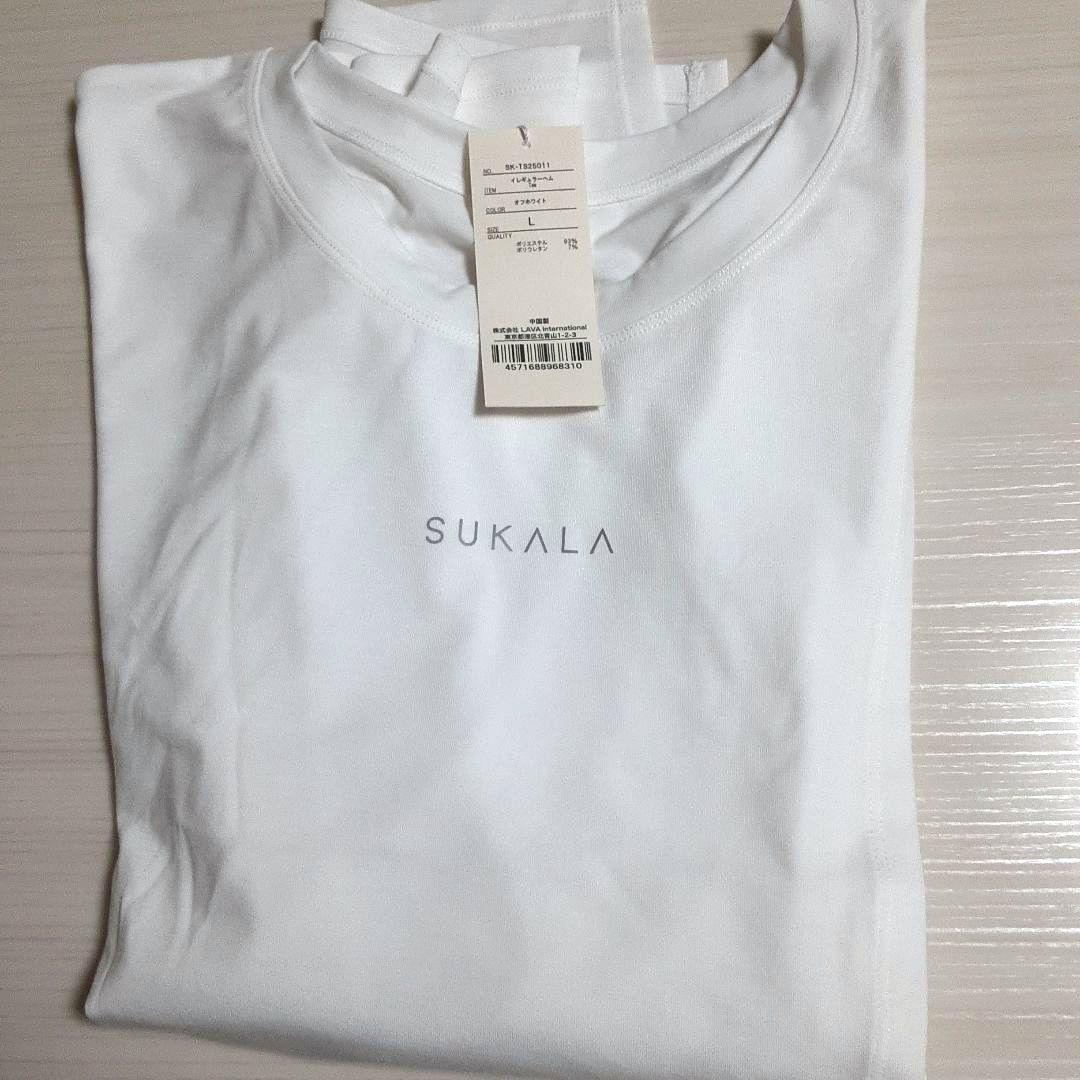 新品☆SUKALA☆レギンスsizeM（プラム色）+ヘムTシャツsizeL