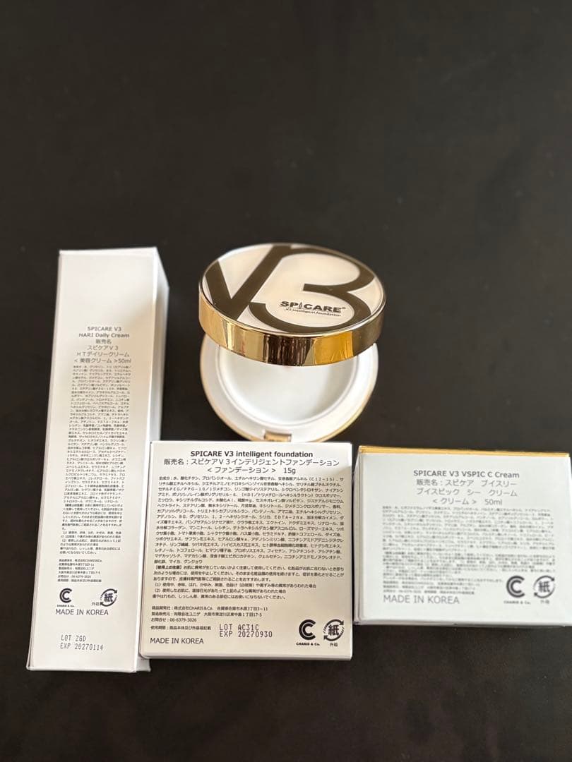 SPICARE V3 未使用3点＋使用ありファンデの4点セット
