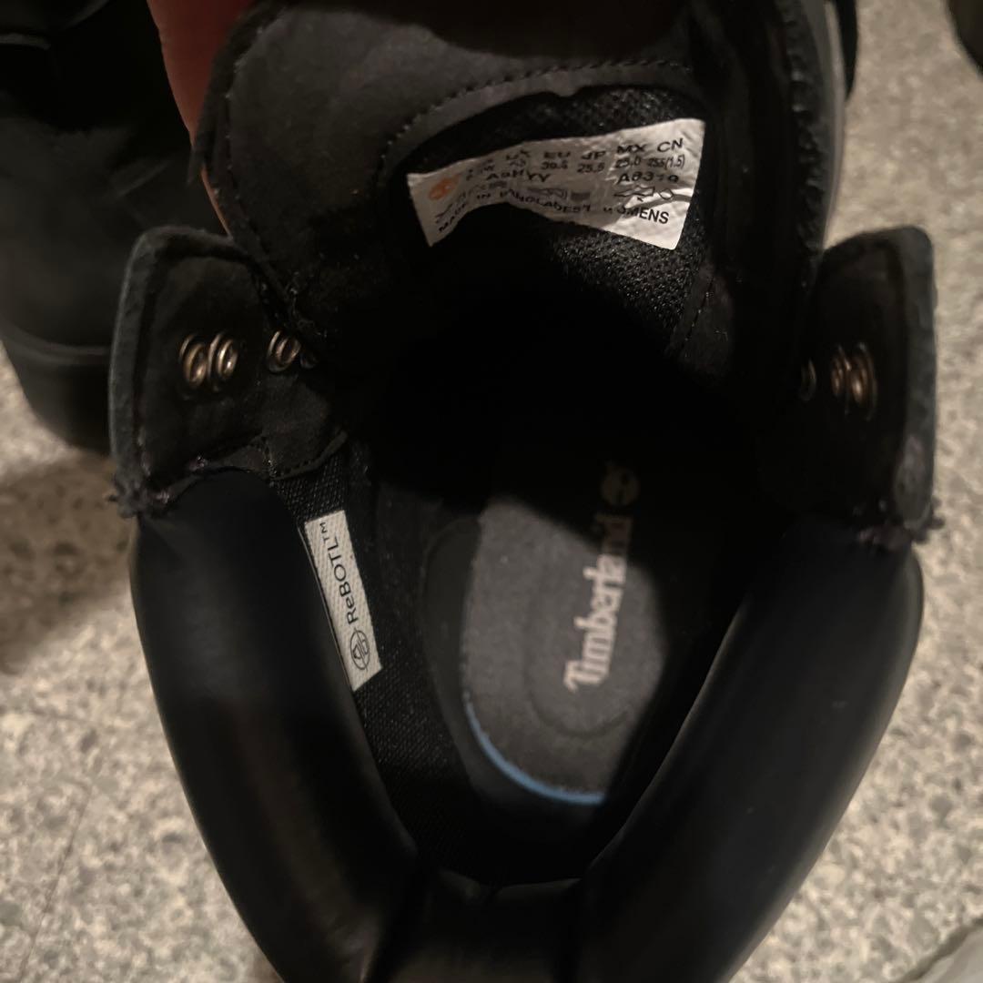 Timberland ブラック ワークブーツ 8.5W 25.5cm