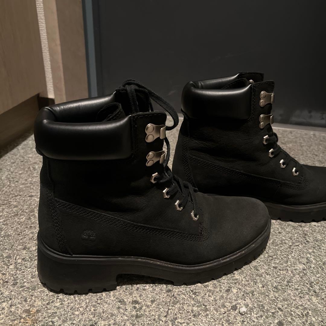 Timberland ブラック ワークブーツ 8.5W 25.5cm